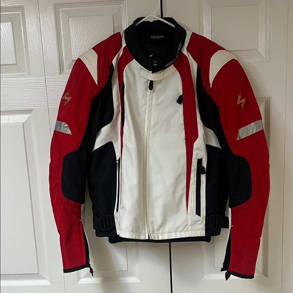 Get Stung Men's Red, Black, and White Performance Jacket